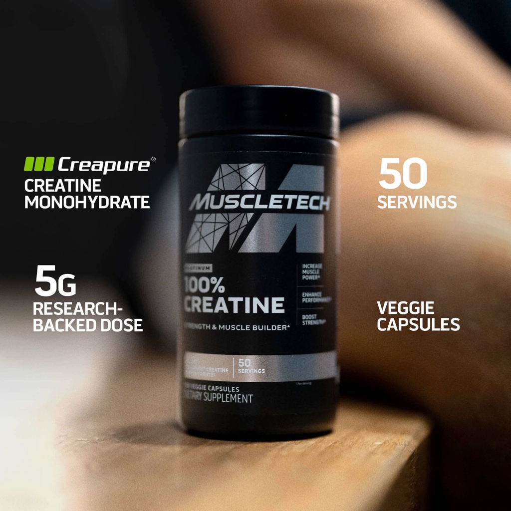 Creapure 5 g, 50 servicios, cápsulas vegetales